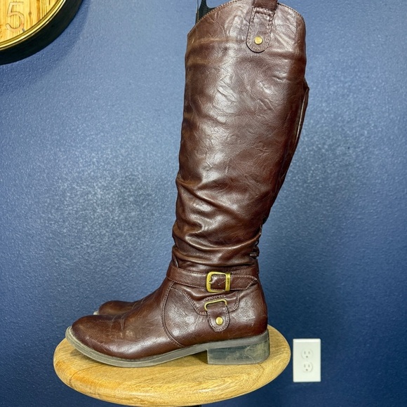 White Mountain Latigo Brown Knee High Slouchy Boots, Size 9 - Picture 2 of 11